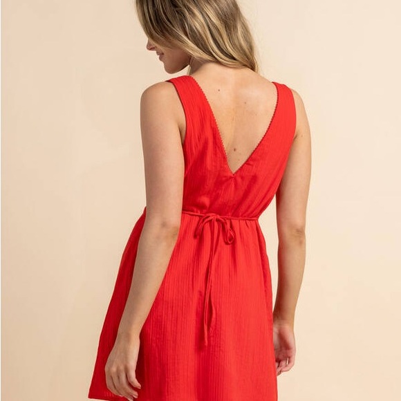 Rhythm Red Belle Mini Dress (size small) - Picture 2 of 7